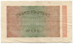 Банкнота 20000 марок 1923 года Германия