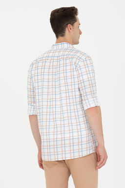 U. S. Polo Assn Мужская рубашка в клетку цвета экрю - U.s. polo assn фото 5