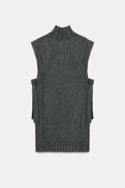 WOOL WAISTCOAT WITH OPENINGS - Zara фото 5