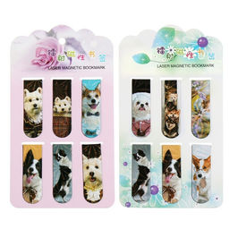 Цена за 3 шт. Набор магнитных закладок для книг Calligrata «Собачки», 6 штук, МИКС