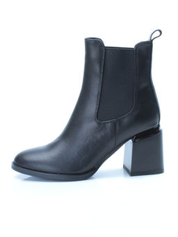 01-PCM450-1 BLACK Ботинки Челси демисезонные женские (натуральная кожа, байка) - Фабричный китай фото 8