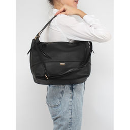 Сумка женская искусственная кожа DJ-CM 6787-BLACK, 1отд+еврокарман, плечевой ремень, черный SALE 257724 - Adelia фото 5