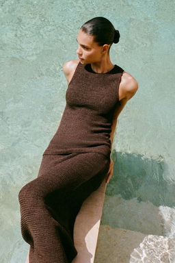 TEXTURED KNIT MAXI SKIRT - Zara фото 4