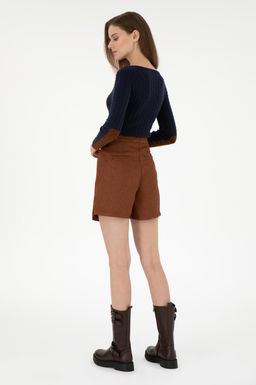 Женская коричневая тканая юбка Неожиданная скидка в корзине - U.s. polo assn фото 4