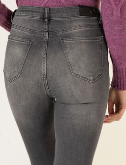 Koyu Gri Skinny Fit Jean Pantolon