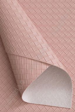 Кожзам текстурный "Плетенка" А4 (5 листов) SF-6177, нежно-розовый №9