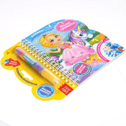 Книжка для рисования водой многоразовая Милые принцессы с водным маркером, 10 стр. - Буква-ленд фото 4