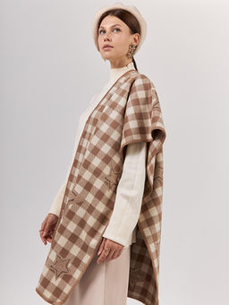 в СОСТАВЕ ШЕРСТЬ и КАШЕМИР Большой, мягкий, теплый однотонный двусторонний палантин. - Tantino фото 3