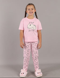 CRB wear / CWKG 50238-27K Пижама для девочки (футболка, брюки), Розовый/ex. Cherubino фото 2