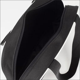 Сумка для обуви TEXTURA, на молнии наружный карман, размер 33×10×20 см, чёрная/белая