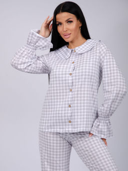 Пижама "Алези" серая, трикотаж