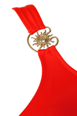 TRENDYOLMILLA Turuncu Tek Omuz Gunes Aksesuarl? Premium Cut Out/Pencereli Regular Mayokini TBESS25MA00046 фото 6