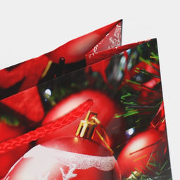 Пакет подарочный новогодний ламинированный «Ёлочные игрушки», MS 18 х 23 х 8 см