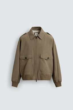 LIMITED EDITION VISCOSE-COTTON RELAXED FIT JACKET - Zara фото 8