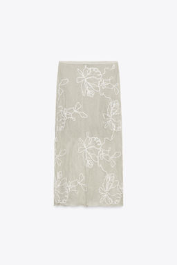 SEMI-SHEER STRUCTURED KNIT SKIRT - Zara фото 7