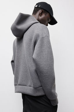 Sudadera efecto neopreno con capucha Loose Fit - H&m фото 4