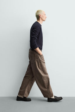 PANTAL?N BARREL FIT / Marr?n - Zara фото 6