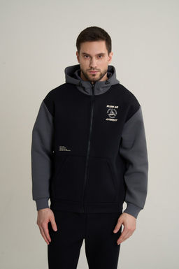 Толстовка на молнии Черный/Серый CAMPUS BASKETBALL Knit Track Top - Anta фото 2