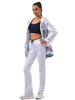 Брюки из тонкого футера с плащевкой - А+б коллекция фото 21