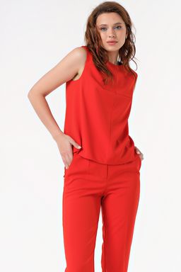 Костюм летний брючный с топом персиковый - Fly фото 19