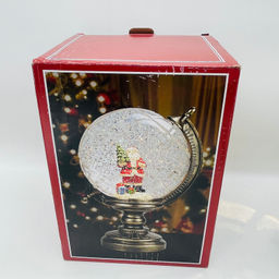 Новогодний декор Ночник стекло - Глобус с Дедом Морозом 25 см (арт. 8913A) - Ип лебедев о.ю фото 4