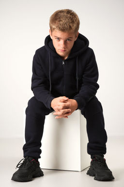 Теплый детский костюм из футера трехнитки с начесом Happyfox