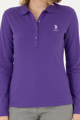 Женский фиолетовый базовый свитшот - U.s. polo assn фото 13