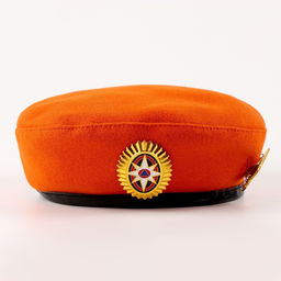 Карнавальный набор «Защитница отчизны» оранжевый берет, размер 54-56, банты 2 шт