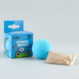 Игрушка для кошек. Мячик интерактивный Лягушка с мятой - Пушистое счастье фото 2