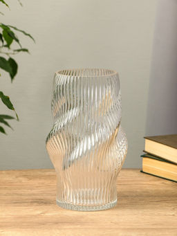 Ваза «Венди», 24.5×13×11 см, стекло, прозрачная