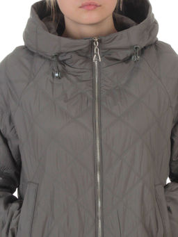 9610 GRAY/GREEN Куртка стеганная демисезонная женская (100 гр. холлофайбер) - Fashion фото 4