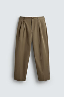 LIMITED EDITION RELAXED FIT PLEATED TROUSERS - Zara фото 7