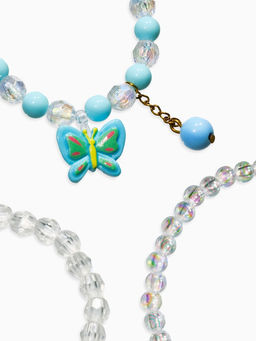 Браслеты детские с подвеской «Выбражулька. Бабочка и бусинки», набор 3 шт. цветной