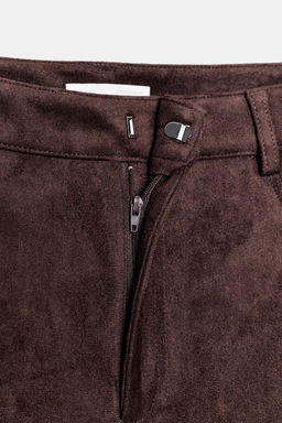 FAUX SUEDE TROUSERS - Zara фото 3