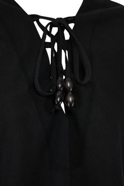 Trendyolmilla Su Alt? Desenli Mini Dokuma %100 Pamuk Plaj Elbisesi TBESS25EL00020  фото 9