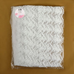 Кружево на сетке, 65 мм, 9±0.5 м, белое