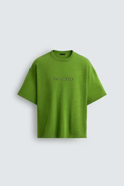 CAMISETA RELAXED FIT ESTAMPADOS LAVADOS / Verde