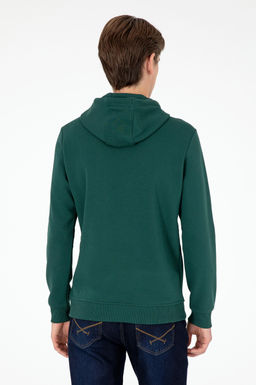 Мужской темно-зеленый базовый свитшот - U.s. polo assn фото 5