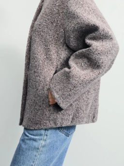 Куртка оверсайз из пальтовой ткани / Zarina  фото 9