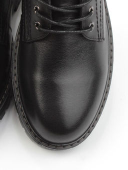 03-DYL75-1 BLACK Полуботинки женские (натуральная кожа)