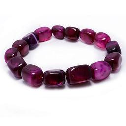 Браслет из камня Малиновый агат открывает денежный поток, защищает и приумножает его