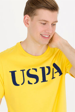 U. S. Polo Assn Мужская темно-желтая базовая футболка с круглым вырезом - U.s. polo assn фото 8