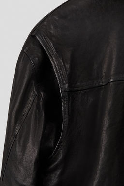 Chaqueta de aviador de corte holgado en piel - H&m фото 10