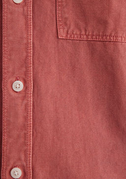 Keten Kar?s?ml? Pembe Tencel Gomlek - Mavi фото 8