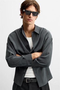 RELAXED FIT FLOWING SHIRT - Zara фото 5