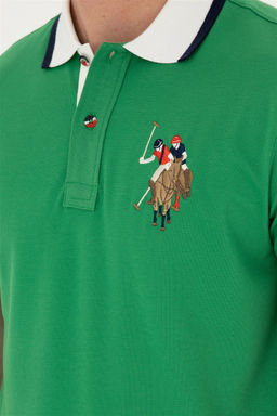 Футболка мужская U.S. Polo Assn зеленая хлопок с эластаном  фото 7