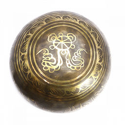 Чаша поющая ЛЕВ ручная ковка 9 металлов вес от 901 до 1100г d-16.5-18см h-8-9.5см ХРУПКОЕ - Сандаловый дом фото 5