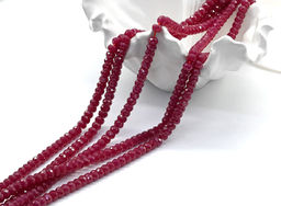 Бусины из рубина рондель граненый 6*4мм, 38см, 97 бусин Радуга камня