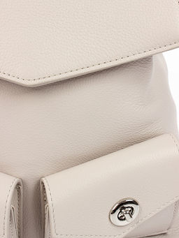 LACCOMA рюкзак А27149-молочный натуральная кожа хлопок