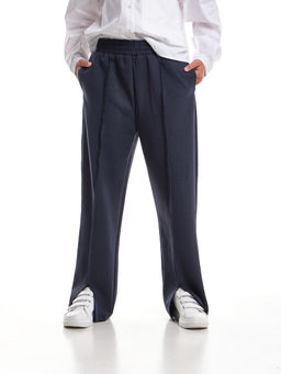 Брюки со строчкой для девочки 33-7499 хаки - Mini maxi фото 21